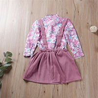 Girls Printed Long Sleeve Blouse & Corduroy Dress Baby Girl Wholesale - PrettyKid