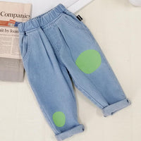 Girls Printed Pocket Casual Jeans Newborn Baby Girl Wholesale - PrettyKid