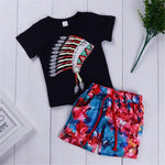 Baby Boys Printed Short Sleeve Top & Shorts Wholesale Baby Boutique Items - PrettyKid
