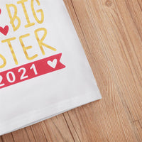 Girls Promoted To Big Sister Printed Short Sleeve T-Shirts Girl Boutique Clothing Wholesale - PrettyKid