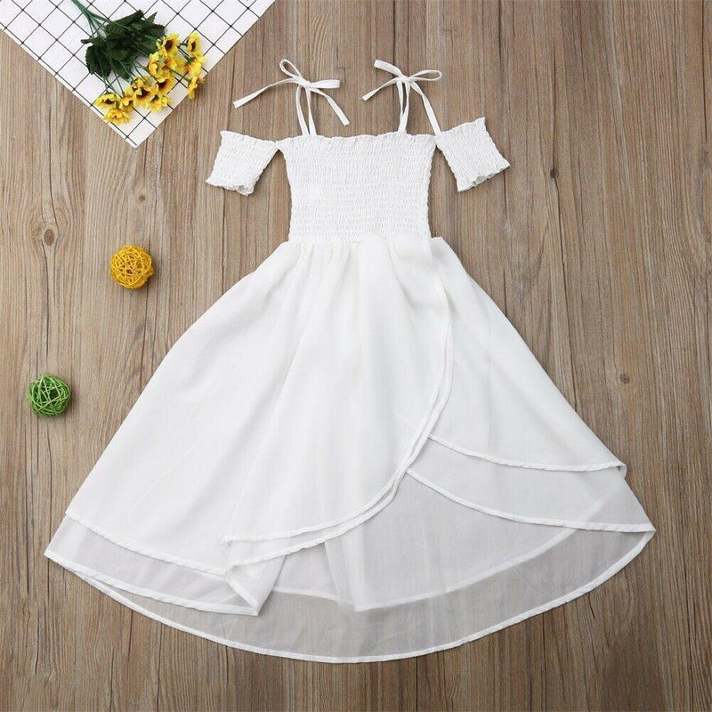 Fashionable Chiffon Suspender Dress - PrettyKid