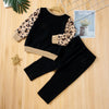 Baby Girls Pullover Leopard Letter Printed Long Sleeve Top & Pants Wholesale Baby Boutique Items - PrettyKid