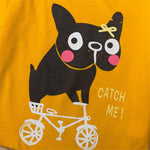 Boys Puppy Catch Me Printed Short Sleeve Top & Shorts British School Boy - PrettyKid