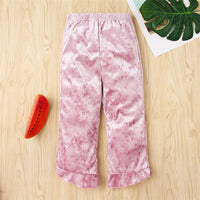 Girls Purple Ruffle Solid Color Long Sleeve Top & Pants Kid Apparel Wholesale - PrettyKid