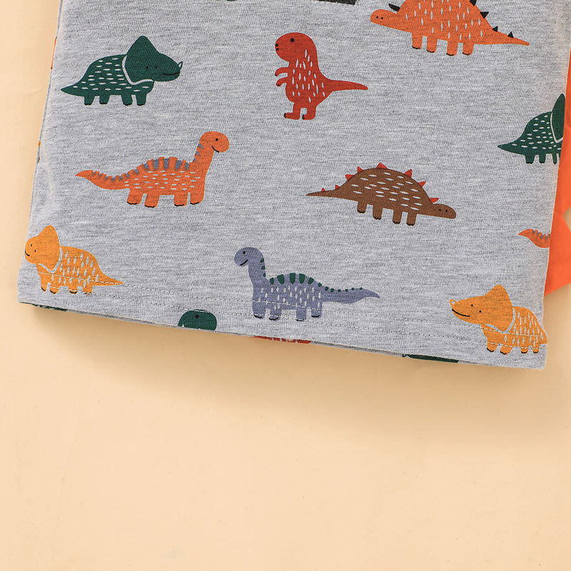 Baby Boy Dinosaur Print Tank Top and Shorts Wholesale - PrettyKid
