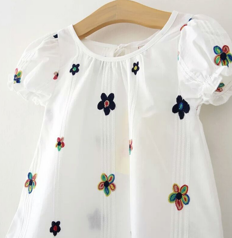 Floral Short Sleeve Shirt for Toddler Girl - PrettyKid