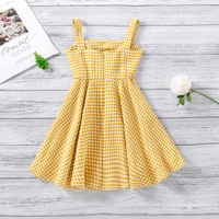 Toddler Girl Pleated Hem Plaid Slip Dress Children's Clothing - PrettyKid