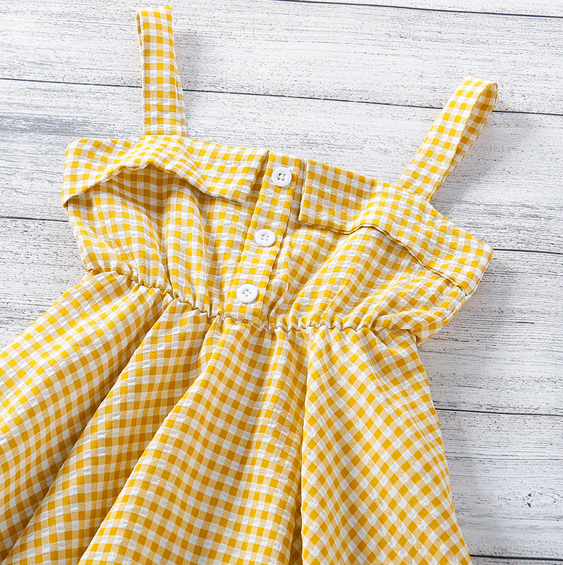 Toddler Girl Pleated Hem Plaid Slip Dress Children's Clothing - PrettyKid