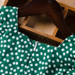 Green Cake Princess Skirt Flower Print Dress For Girls - PrettyKid