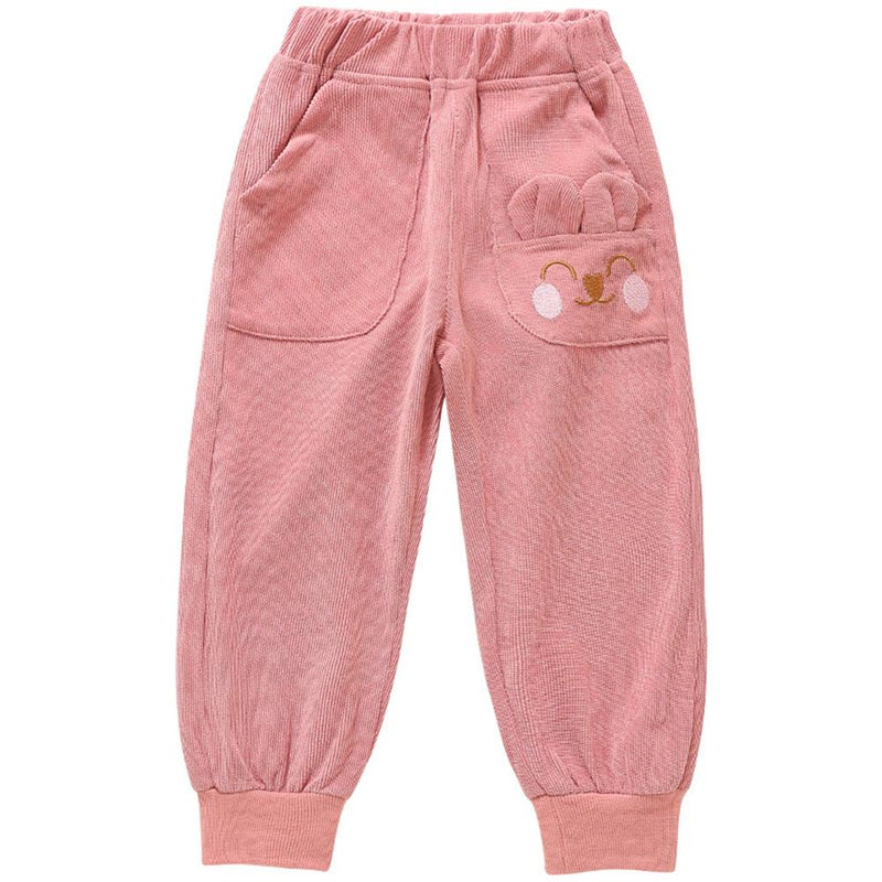Toddler Girls Rabbit Corduroy Solid Trousers Girls Wholesale Clothes - PrettyKid