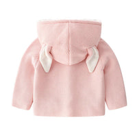 Baby Unisex Rabbit Ear Hooded Knitting Cardigan Jackets - PrettyKid