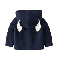 Baby Unisex Rabbit Ear Hooded Knitting Cardigan Jackets - PrettyKid