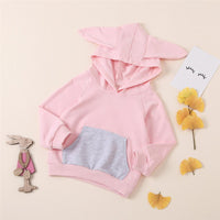 Girls Rabbit Ear Hooded Long Sleeve Top Kids Boutique Clothing Cheap - PrettyKid