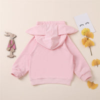 Girls Rabbit Ear Hooded Long Sleeve Top Kids Boutique Clothing Cheap - PrettyKid
