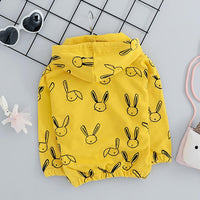 Girls Rabbit Hooded Jumper & Striped Pants - PrettyKid