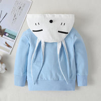 Girls Rabbit Hooded Long Sleeve Tops - PrettyKid