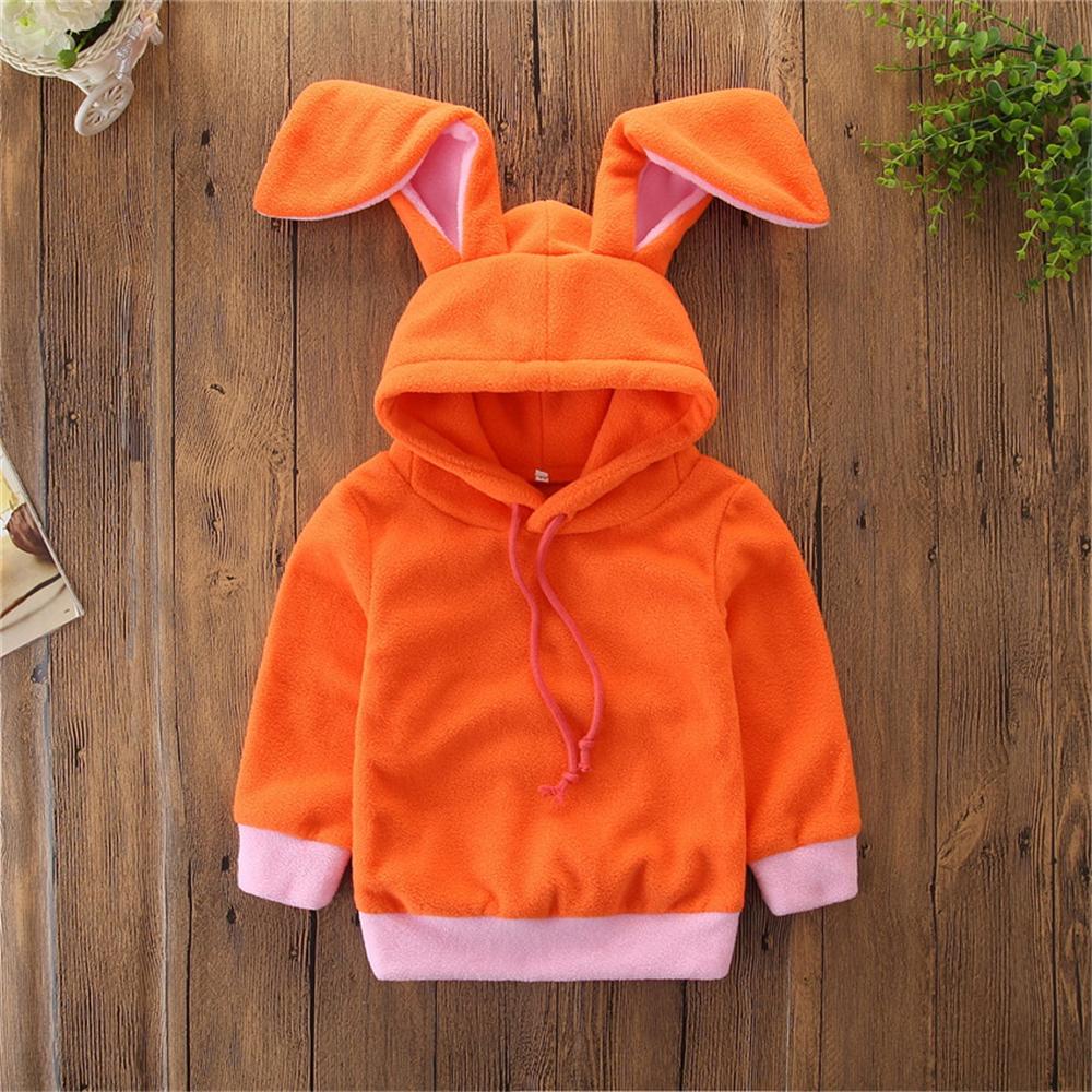 Baby Rabbit Hooded Long Sleeve Warm Tops Baby Clothing In Bulk - PrettyKid