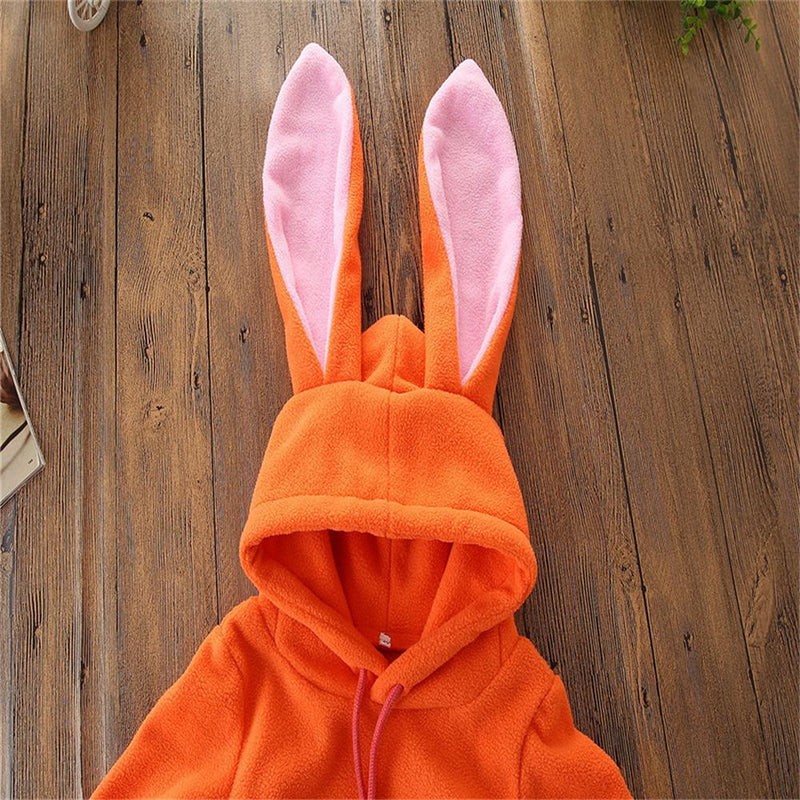 Baby Rabbit Hooded Long Sleeve Warm Tops Baby Clothing In Bulk - PrettyKid