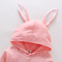 Baby Unisex Rabbit Hooded Solid Romper Baby Clothes Cheap Wholesale - PrettyKid