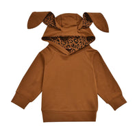 Girls Rabbit Leopard Printed Hooded Top & Pants Girls Clothing Wholesalers - PrettyKid