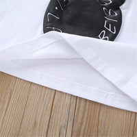 Baby Unisex Rabbit Sleeveless Top & Striped Shorts Baby Boutique Wholesale - PrettyKid