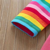 Girls Girls Rainbow Long Sleeve Dress Girl Rainbow Dress Wholesale - PrettyKid