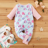 Baby Rainbow Long Sleeve Romper - PrettyKid