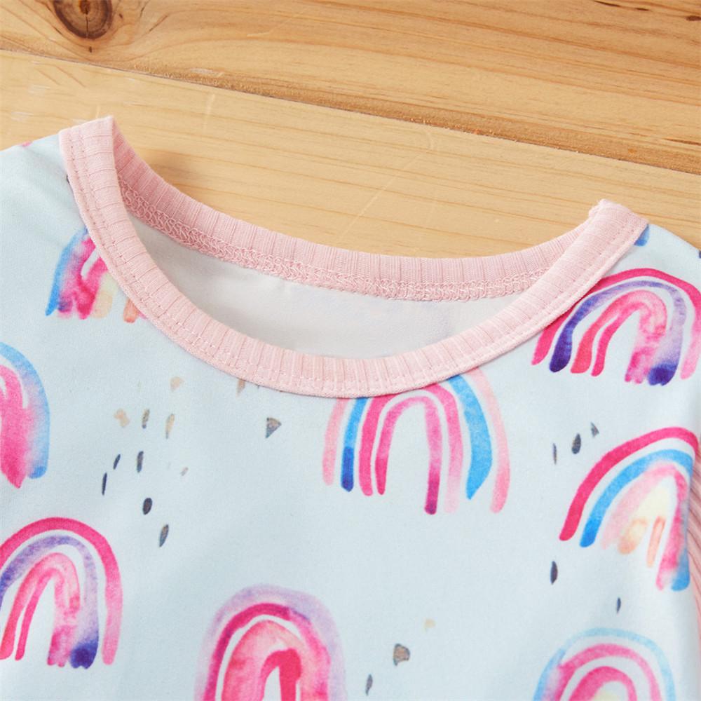 Baby Rainbow Long Sleeve Romper - PrettyKid