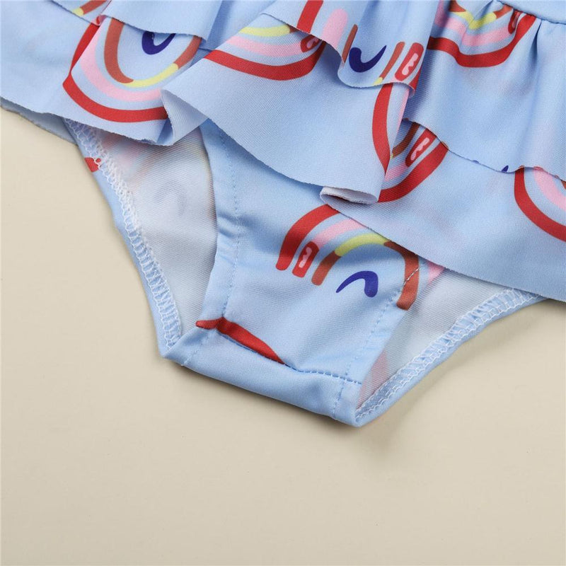 Baby Girls Rainbow Printed Sling Romper Buy Baby Clothes Wholesale - PrettyKid
