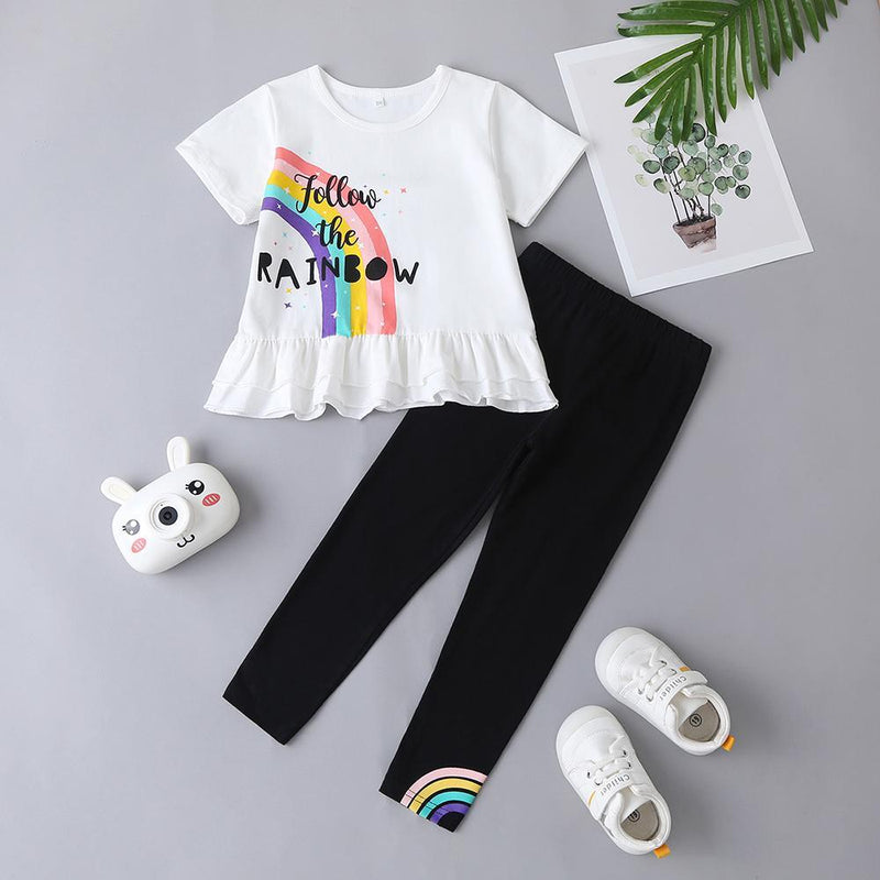 Baby Girls Black Flying Sleeve Romper & Leopard Shorts baby clothes wholesale usa - PrettyKid