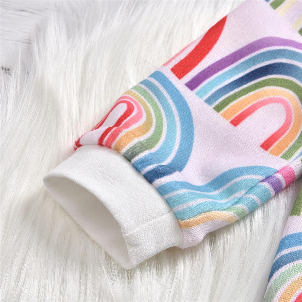 Boys Rainbow Stripe Long Sleeve Tops & Pants - PrettyKid