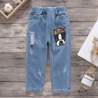 Boys Ripped Cartoon Pockets Jeans Wholesale Boys Boutique Clothing - PrettyKid
