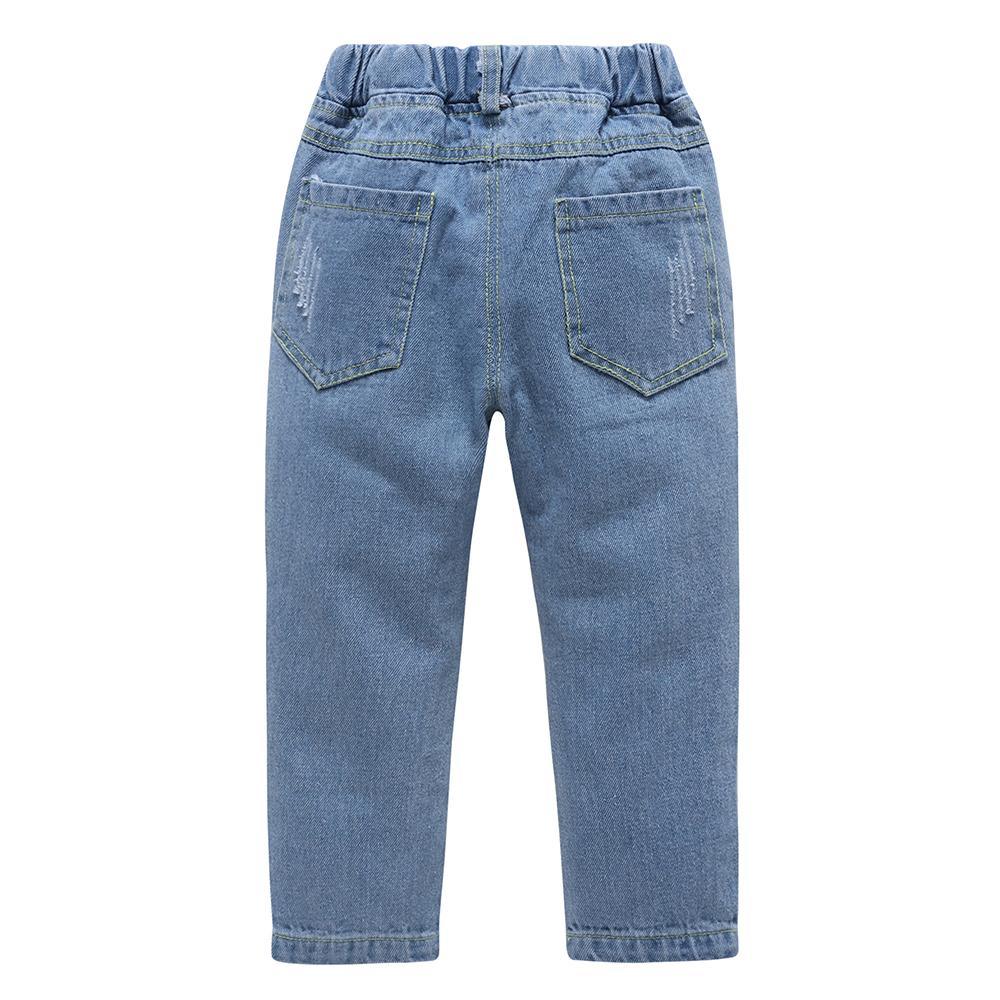 Boys Ripped Cartoon Pockets Jeans Wholesale Boys Boutique Clothing - PrettyKid