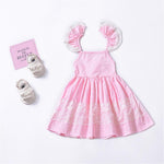 Girls Ruffle Lace Embroidery Princess Summer Dress Wholesale Little Girl Boutique Clothing - PrettyKid