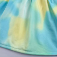 Girls Ruffle Striped Long Sleeve Top & Tie Dye Suspender Skirt Girl Wholesale - PrettyKid