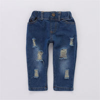 Girls Ruffled Floral Long-sleeve Casual Top & Jeans - PrettyKid
