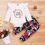 Baby Girls Ruffled Floral Printed Long-Sleeve Romper & Pants Wholesale Baby Clothes Suppliers - PrettyKid
