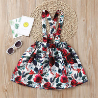Girls Ruffled Solid Color Short Sleeve Top & Floral Printed Suspender Skirt & Headband Girls clothing Wholesale - PrettyKid