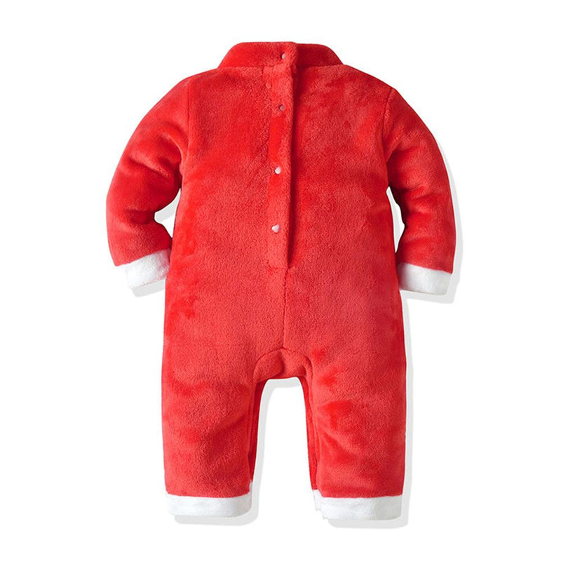 Baby Boys Santa Claus Long Sleeve Romper & Hat Baby Wholesale Clothes - PrettyKid