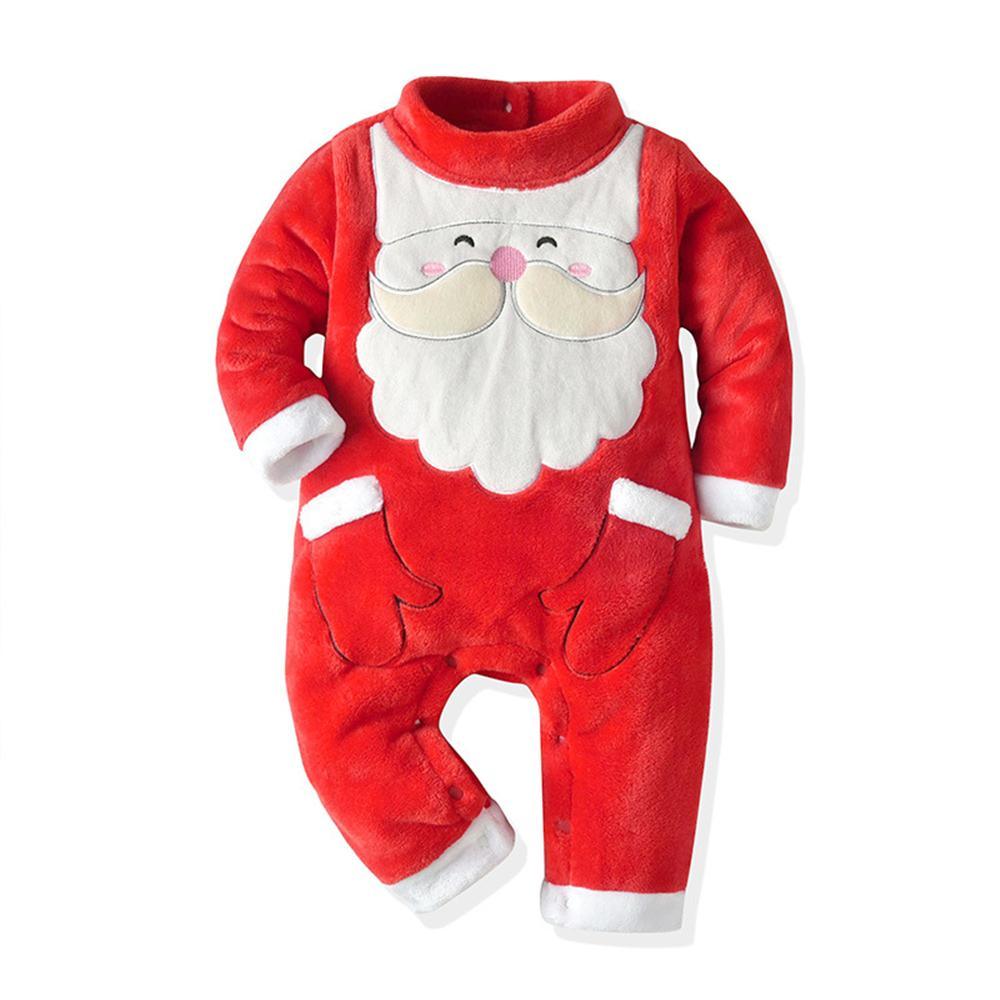 Baby Boys Santa Claus Long Sleeve Romper & Hat Baby Wholesale Clothes - PrettyKid