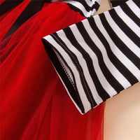 Girls Santa Claus Striped Tulle Dress Wholesale Kids Boutique Clothing - PrettyKid