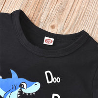 Boys Shark Short Sleeve T-shirt & Shorts Wholesale Toddler Boy Clothes - PrettyKid