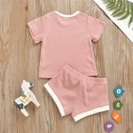 Baby Girls Short Sleeve Crew Neck Top & Shorts Baby Clothing In Bulk - PrettyKid