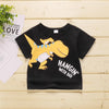 Baby Boys Short Sleeve Dinosaur Letter Printed T-shirts bulk buy kids clothes - PrettyKid