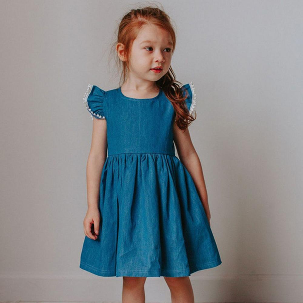 Girls Short Sleeve Hollow Out Sweet Dress Wholesale Little Girl Dresses - PrettyKid