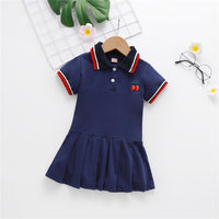 Toddler Girls Short Sleeve Lapel Fruit Dress stylish children's clothing wholesale - PrettyKid