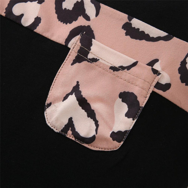 Girls Short Sleeve Leopard Printed Top & Shorts Wholesale Girls - PrettyKid