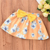Toddler Girls Short Sleeve Letter Flower Printed Top & Skirt Buy Clothes little girl leggings wholesale - PrettyKid