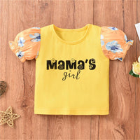 Toddler Girls Short Sleeve Letter Flower Printed Top & Skirt Buy Clothes little girl leggings wholesale - PrettyKid