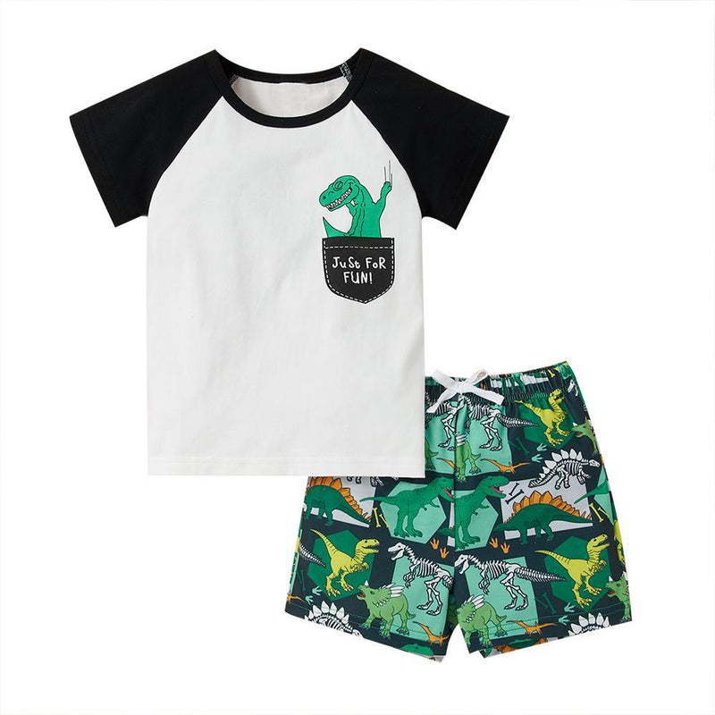 Baby Girls Black Flying Sleeve Romper & Leopard Shorts baby clothes wholesale usa - PrettyKid